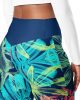 all over print flare leggings white right back 669ba555676b0 | Bikini Junction