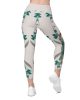 all over print recycled crossover leggings with pockets white back 66a70d018e3ba | Bikini Junction