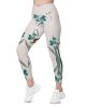 all over print recycled crossover leggings with pockets white left front 669b451628e44 | Bikini Junction