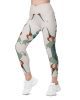 all over print recycled crossover leggings with pockets white left front 66a70d018eaac | Bikini Junction