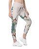 all over print recycled crossover leggings with pockets white right front 66a70d018dff6 | Bikini Junction