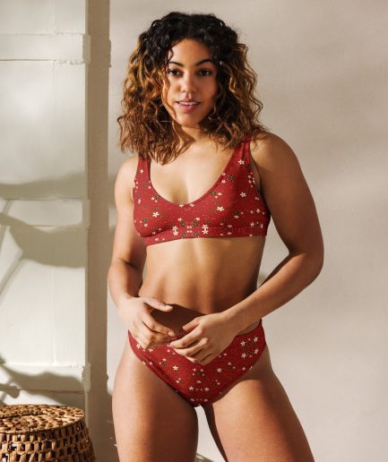 CoralCove High-Waisted Bikini