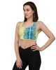 all over print recycled longline sports bra white left front 66d68d1363cc9 | Bikini Junction